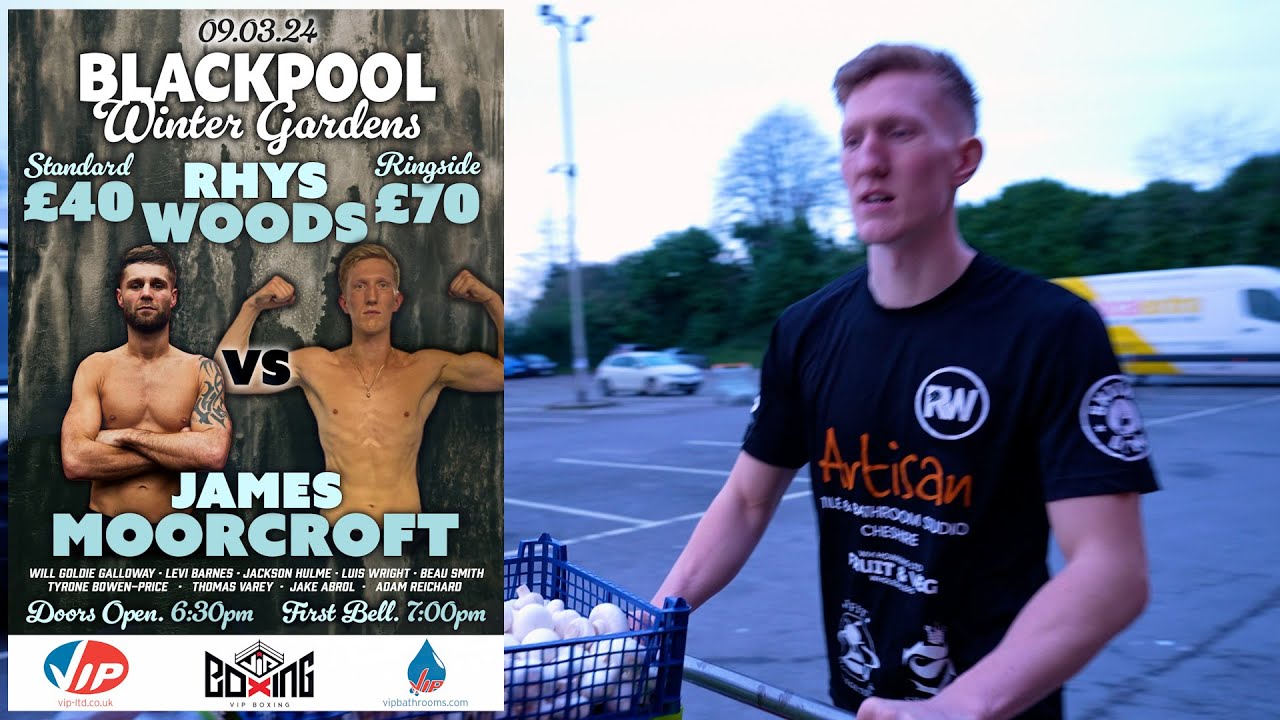 Rhys Woods in 4th VIP v VIP fight and this time looking for his biggest scalp in James Moorcroft. background