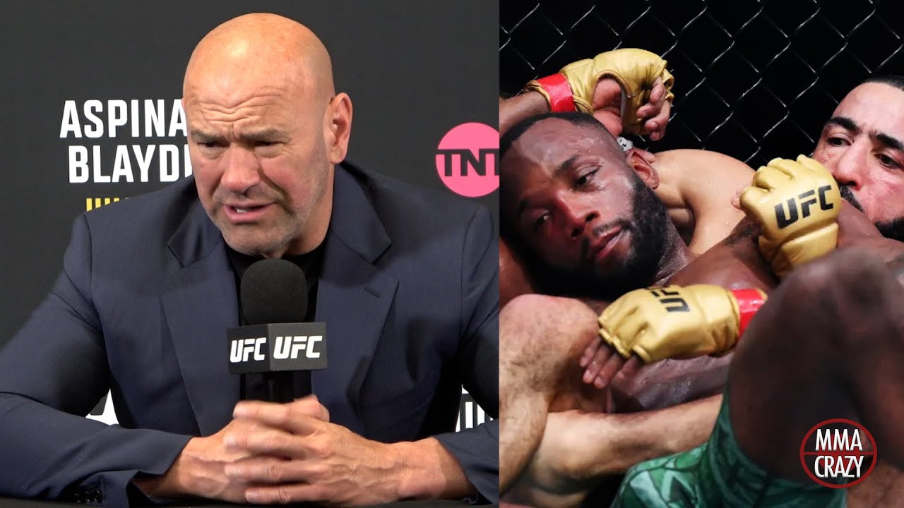 Dana White “Leon Edwards looked flat” during fight vs. Belal Muhammad background
