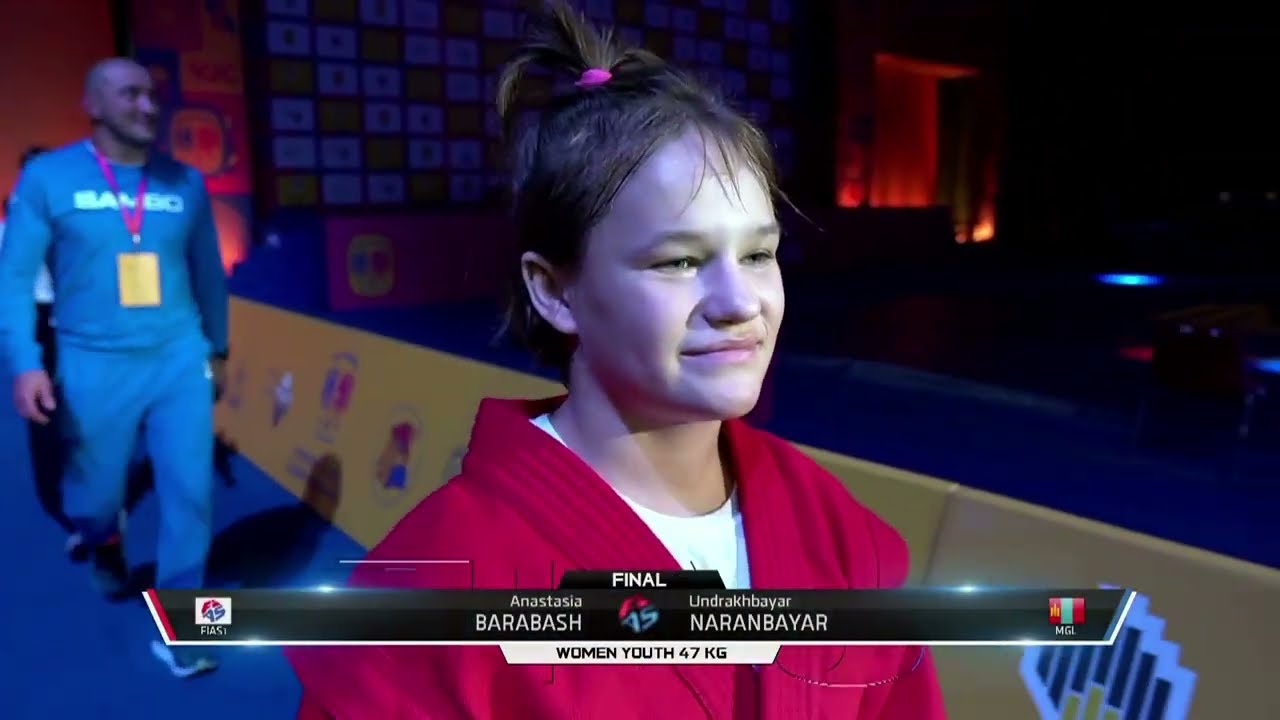 BARABASH vs NARANBAYAR. 47 kg Youth female. World Cadets, Youth and Junior SAMBO Championships 2022