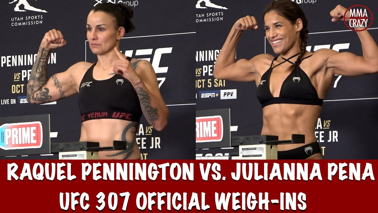 UFC 307 Official Weigh-ins: Raquel Pennington & Julianna Pena