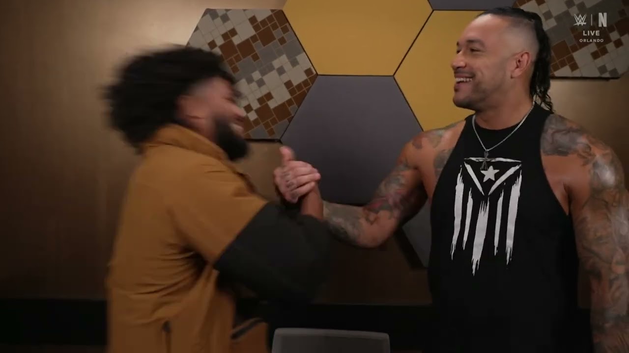 Damian Priest motivates Tavion Heights ahead of No Mercy Title Match | NXT Sep 16, 2025 background