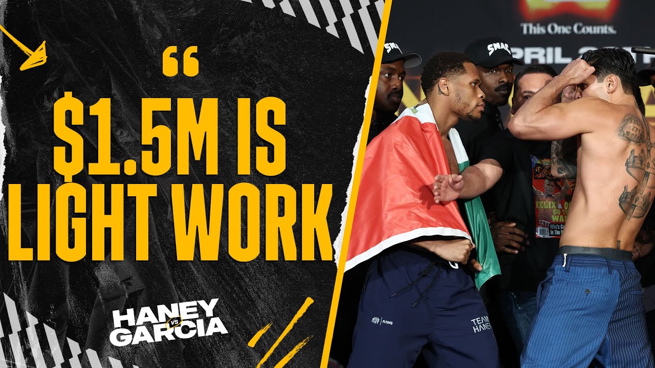 Devin Haney & Ryan Garcia Immediate Reaction To King Ry Missing Weight background
