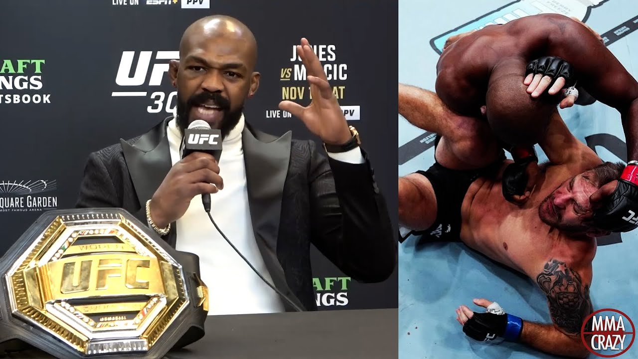 Jon Jones on Stipe Miocic TKO "He did call me a B**ch & tonight I made him PAY FOR IT"