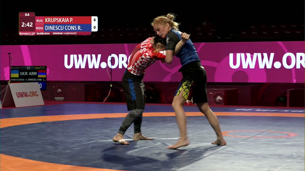 Qual. Women's GP No-Gi - 53 kg: P. KRUPSKAIA (RUS) v. R. DINESCU CONS (ROU)