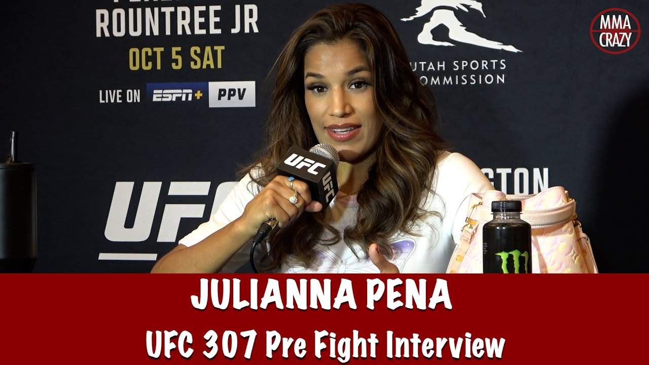 Julianna Pena puts Kayla Harrison in Rear View. “Raquel Pennington doesn’t represent Women’s MMA” background