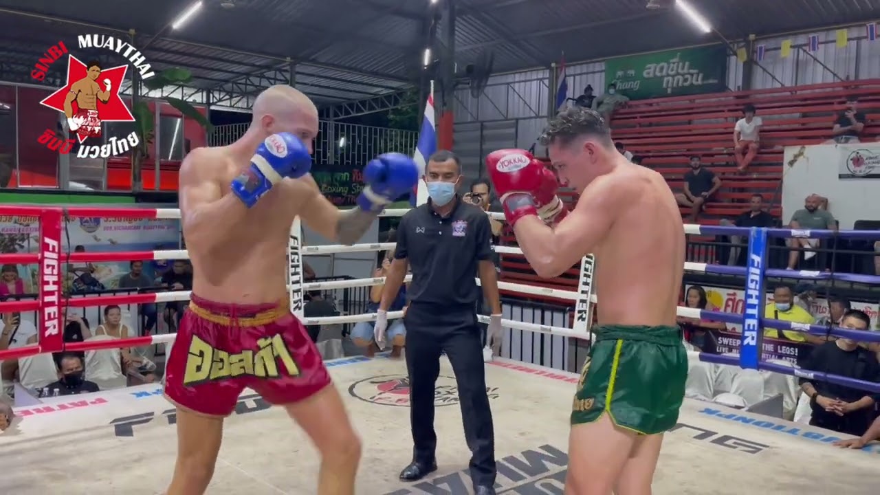 Leo Sinbimuaythai from Norway fights at Rawai Boxing Stadium, 13th May 2022 background