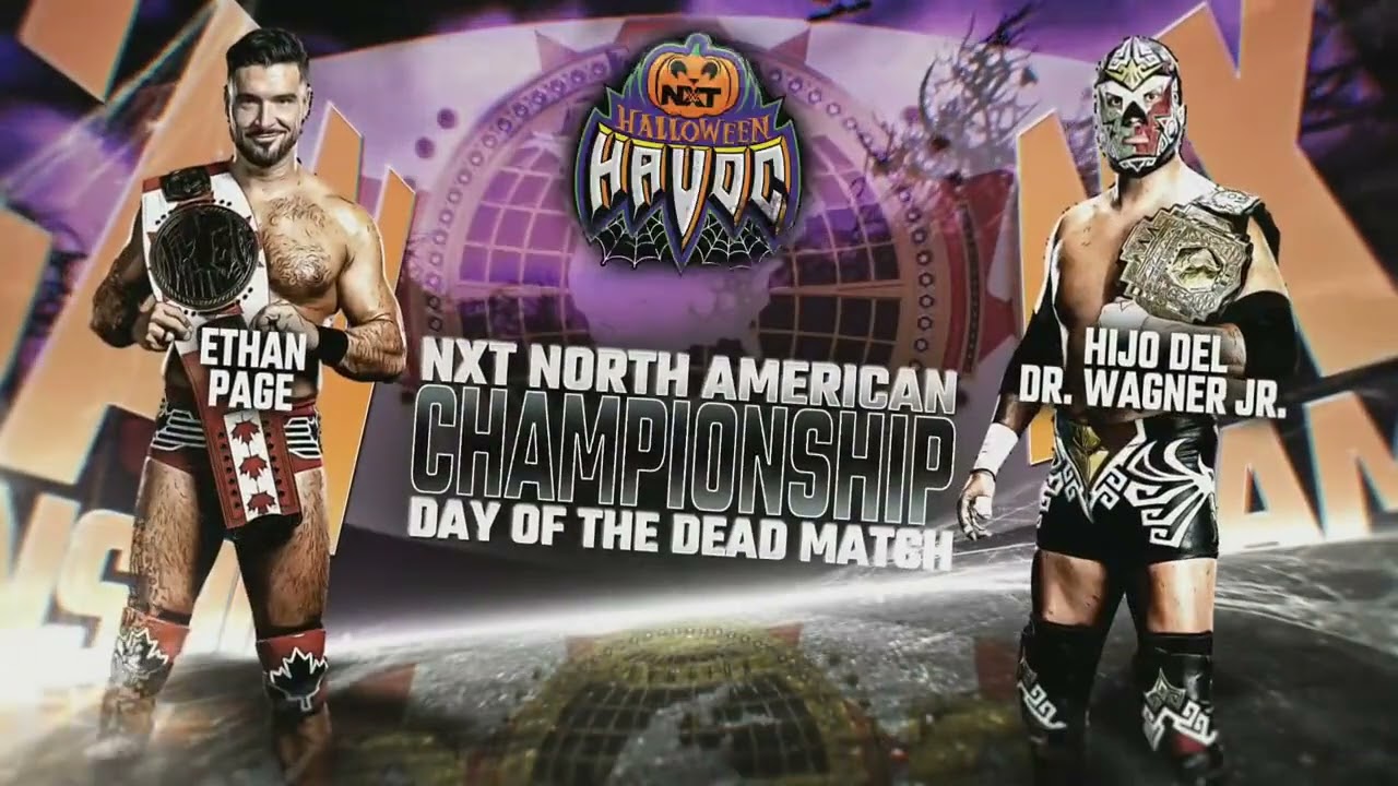 Updated Official Match Card for Halloween Havoc V1 | NXT Oct 21, 2025 background