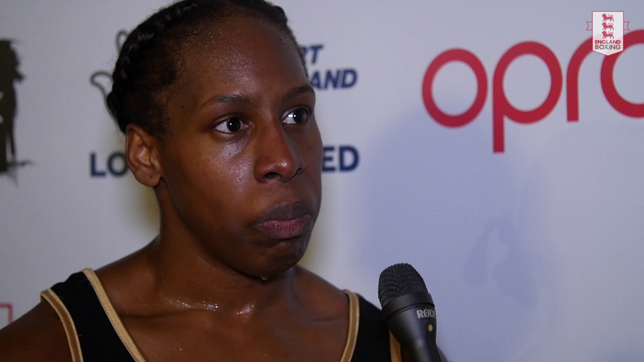 Post-match interview with Natasha Gale. England Boxing Elite Championships 2017 background