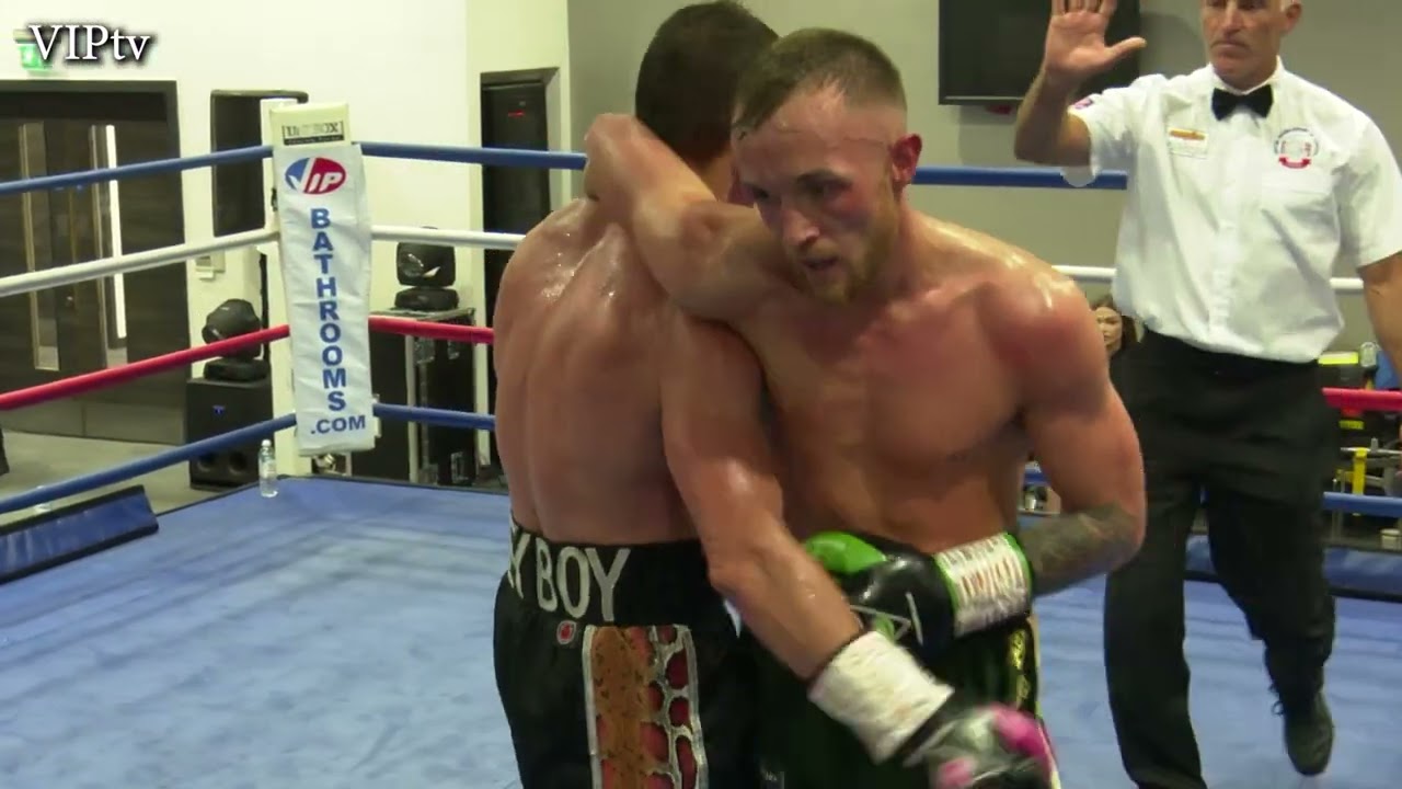 John Boy Kiely v Evenill Vazem at AJ Bell Stadium, Salford on 18 June 2022 background