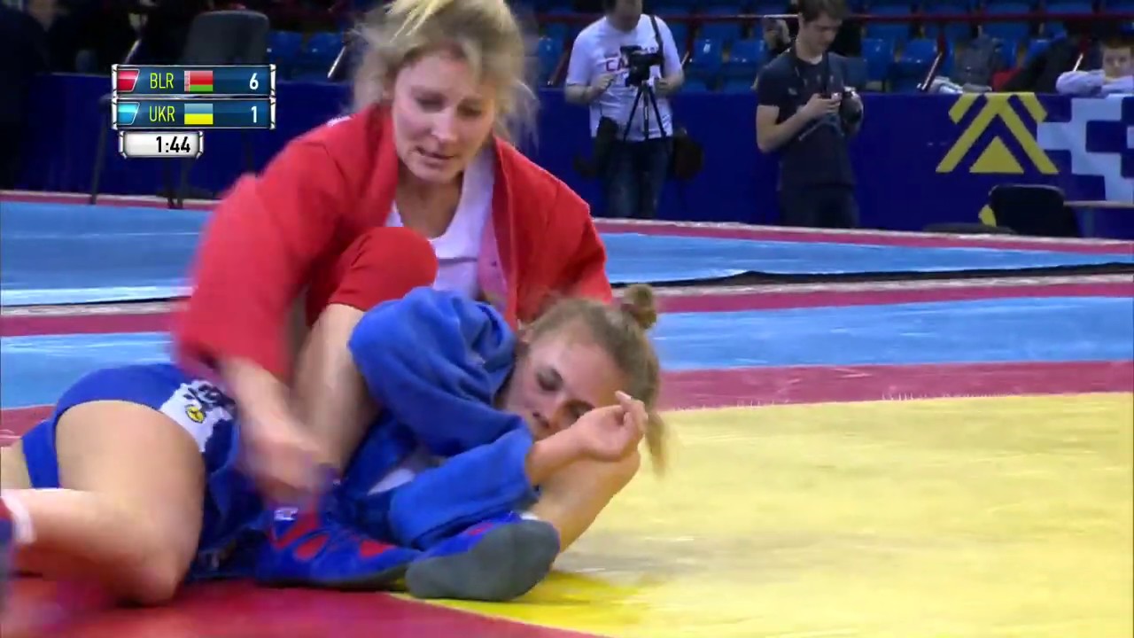 ZHARSKAYA (BLR) vs BEHEBA (UKR). International SAMBO Tournament. Belarus 2020 background