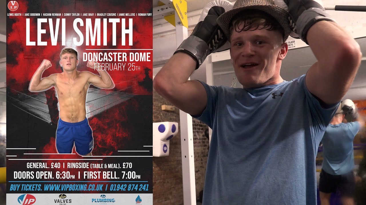 VIPs exciting Lightweight Levi Smith steps up for his 1st 6 rounder at the Doncaster Dome on Feb 25 background