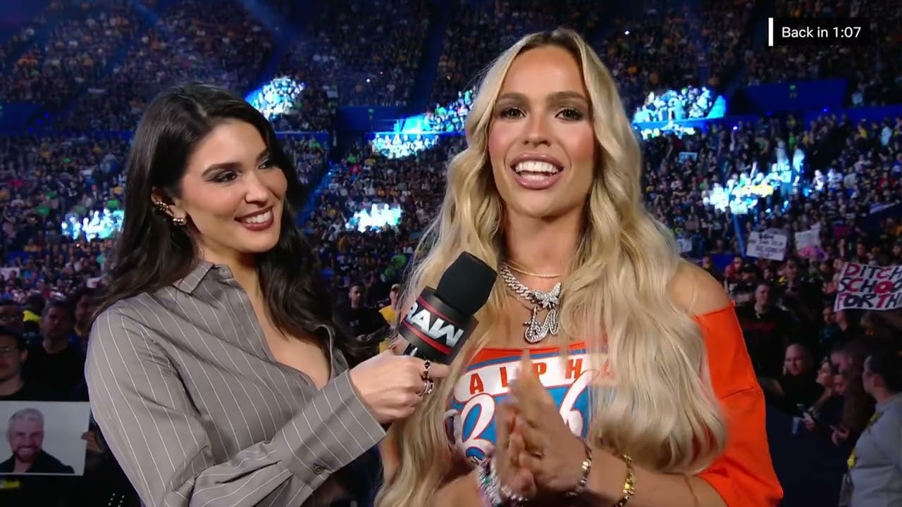 Maxxine Dupri reveals she’ll challenge for the IC Title next week | Raw Oct 13, 2025 background