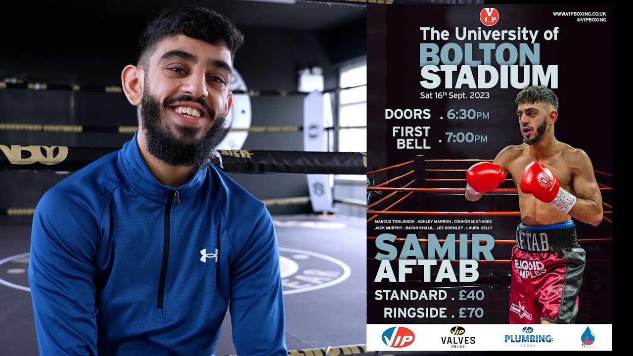 Samir Aftab returns to the Whites Hotel at Bolton's Stadium, looking to impress once again. background