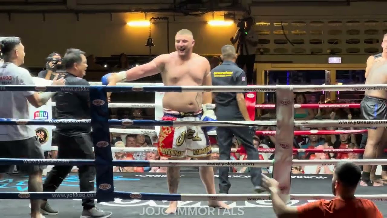 โหดกว่ามวยONE ฝรั่งยักษ์ต่อยมวยไทยโคตรมันส์ Brandon Phuket Fight club vs Joel Kangaroo Muaythai