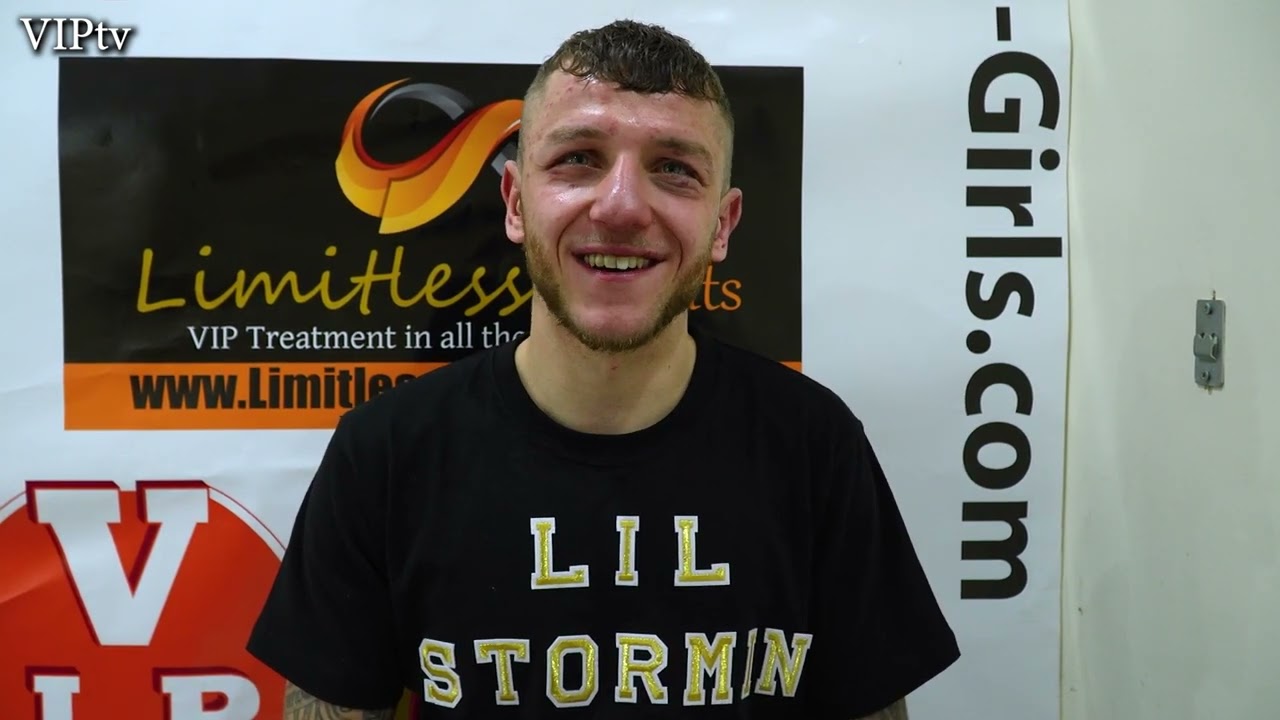 Benn Norman lose out too VIP's Connor Butler in a small hall classic for a Commonwealth elimator. background