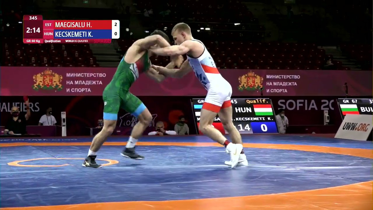 Qual. GR - 60 kg: H. MAEGISALU (EST) v. K. KECSKEMETI (HUN) background