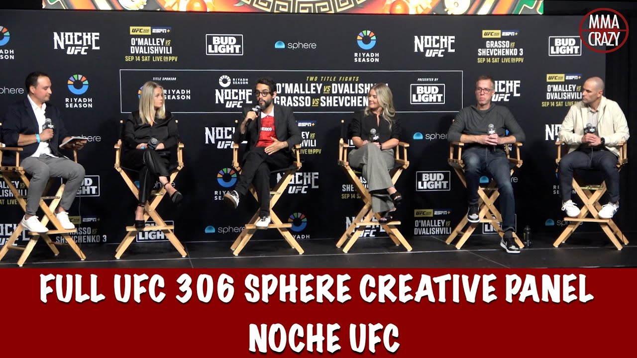 Full UFC 306 Sphere Creative Panel | Noche UFC background