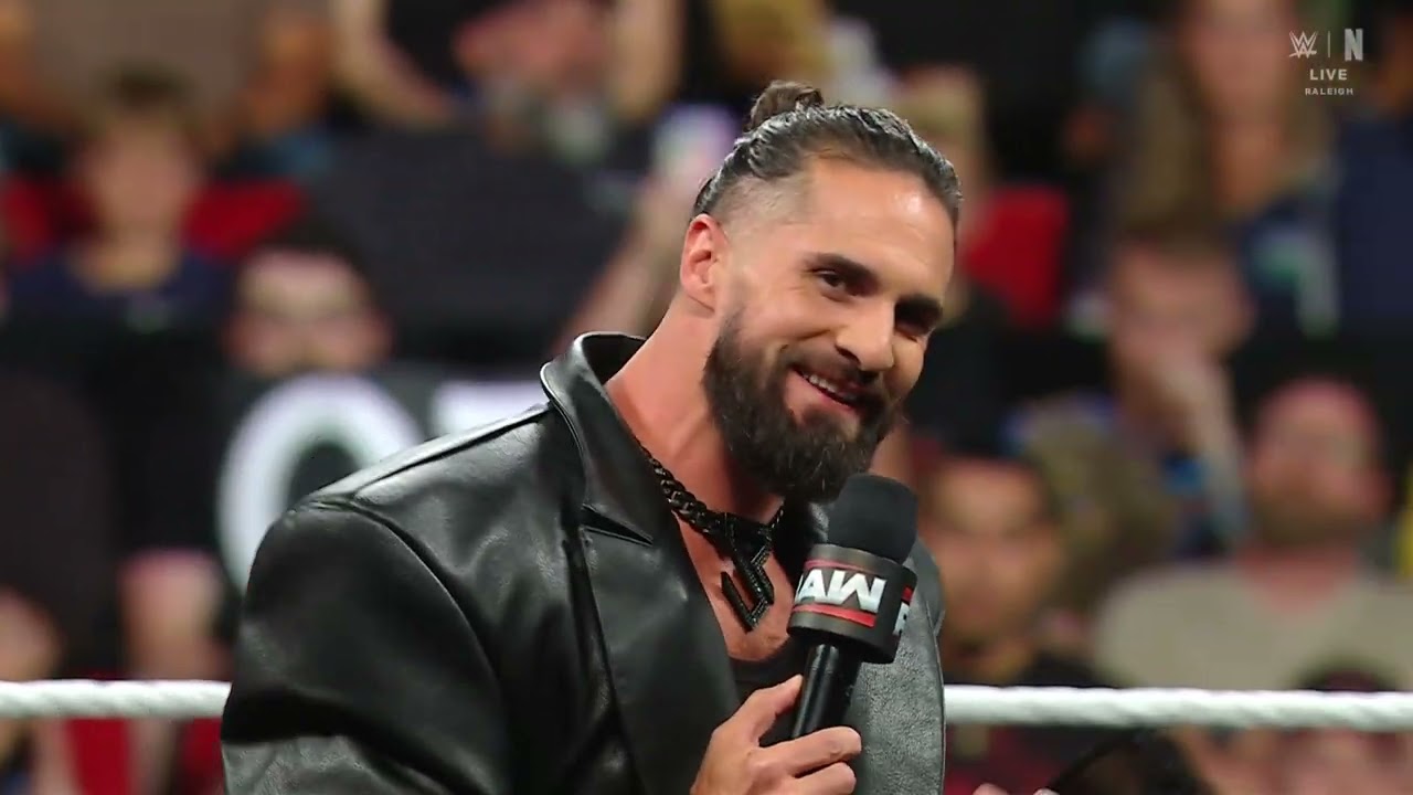 Seth Rollins says that Cody Rhodes having 3 victories over him doesn't bother him | Raw Sep 29, 2025 background