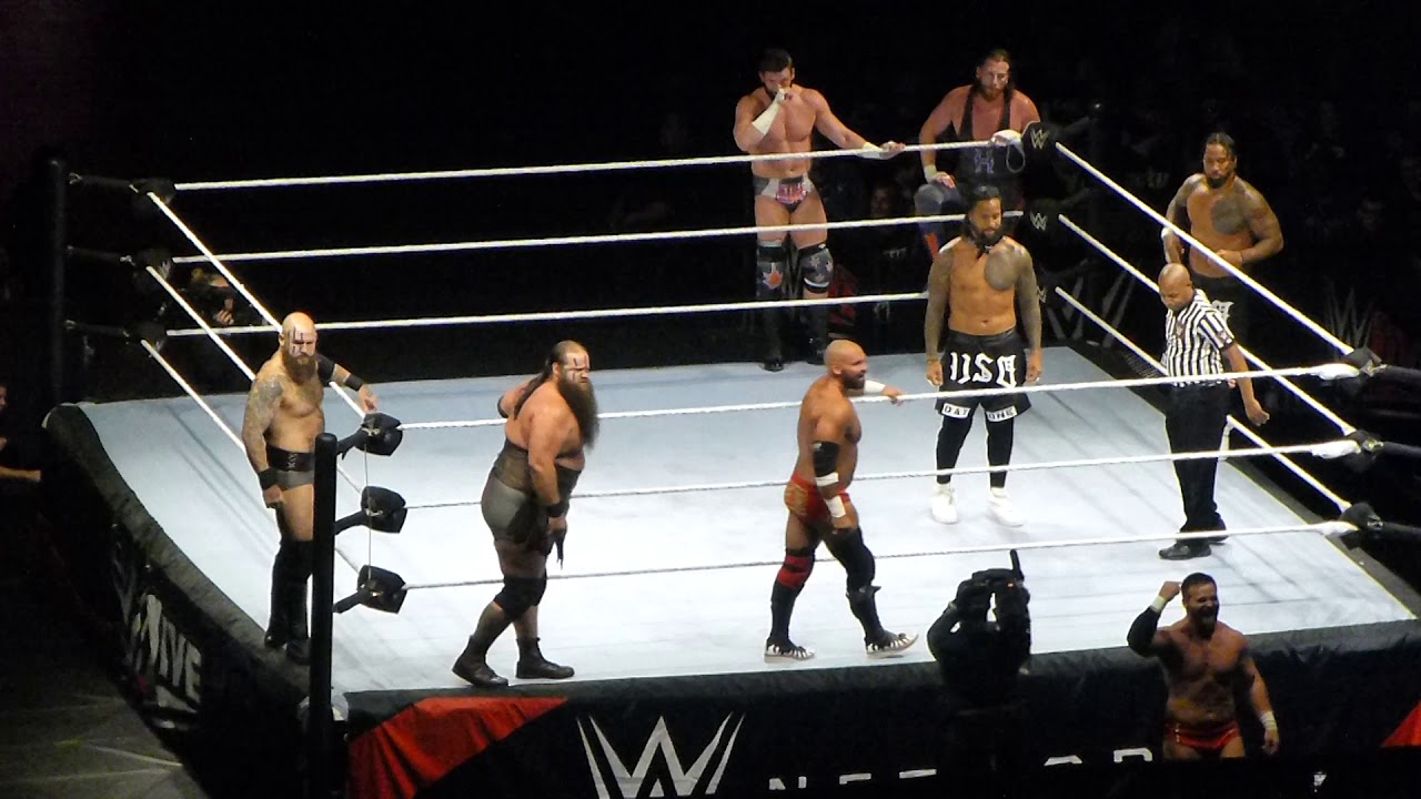 The Usos/Curt Hawkins/Zack Ryder vs The Viking Raiders/The Revival at WWE Live