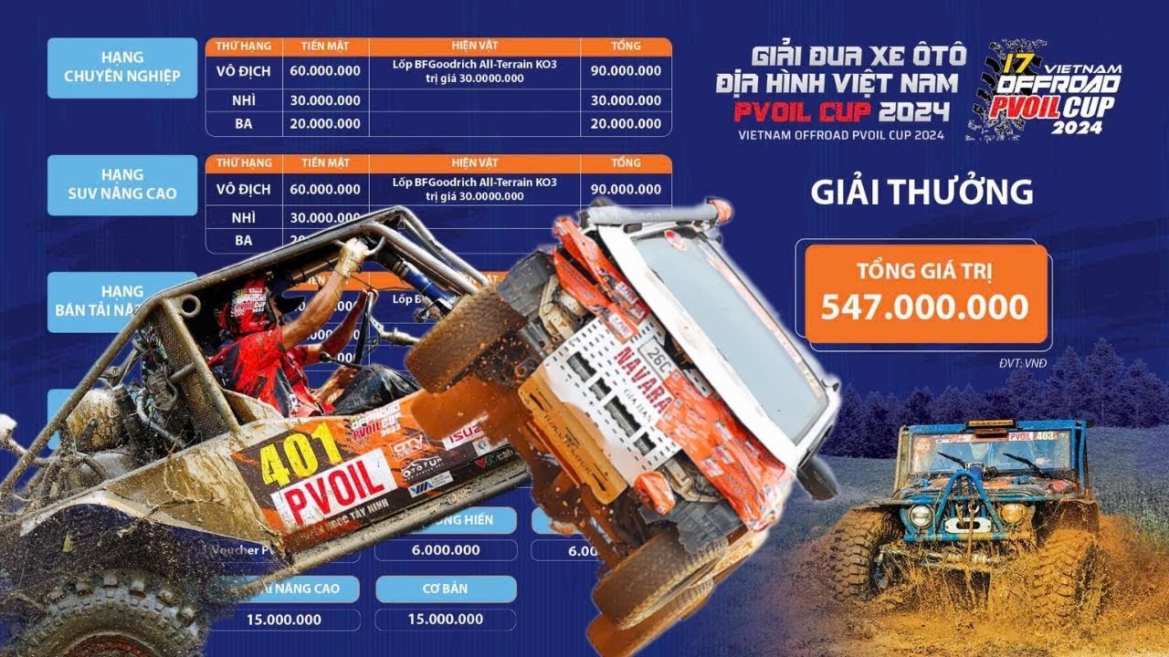 Hai cô gái đua xe còn máu hơn các đấng mày râu Giải đua xe Ô tô địa hình Việt Nam PVOIL Cup (VOC) background