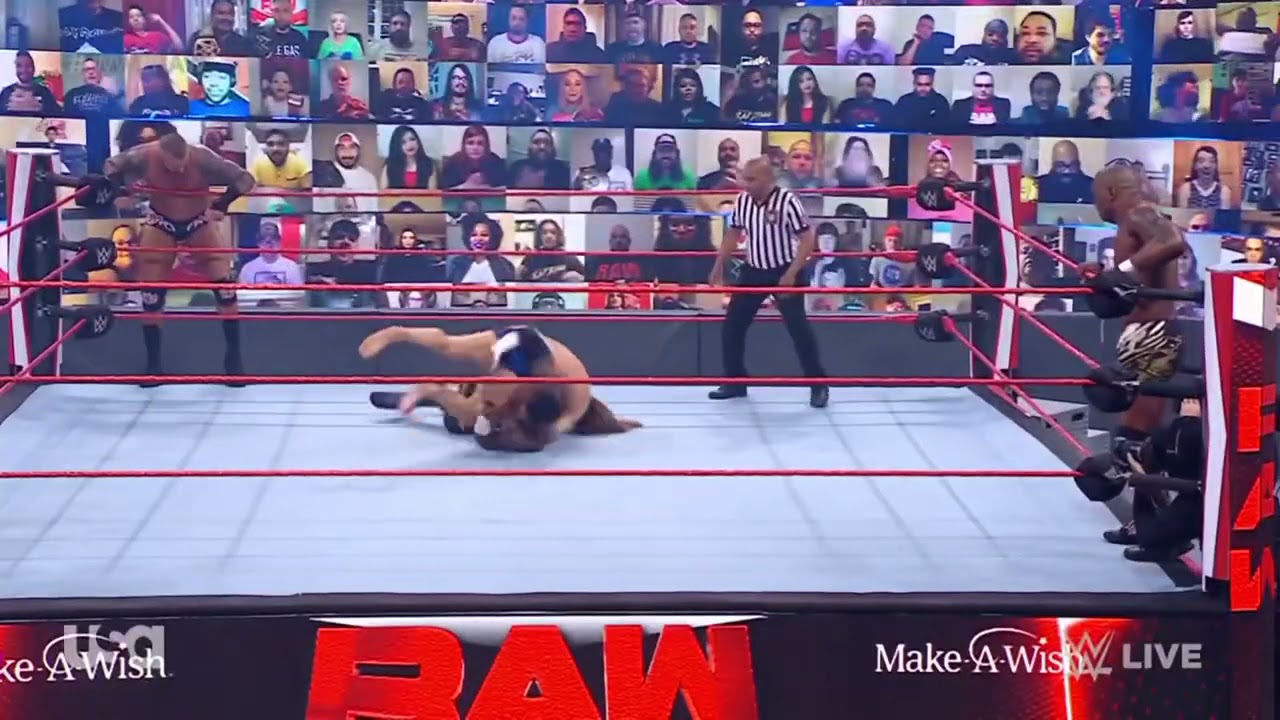 RANDY ORTON & RIDDLE VS SHELTON BENJAMIN & CEDRIC ALEXANDER 1/2 background