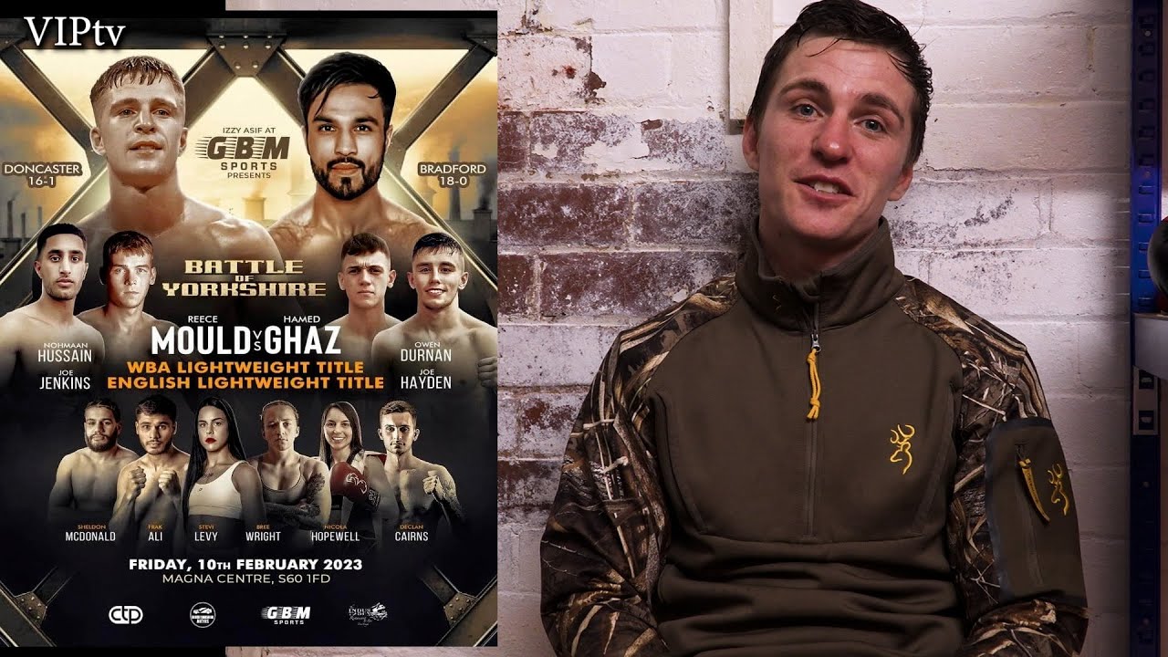 Reece Mould aims to be a two weight English champion plus the WBA International champion on Feb 10th background