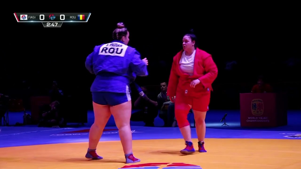 MIKHEEVA vs PRODAN. +80 kg Juniors female. World Cadets, Youth and Junior SAMBO Championships 2022 background
