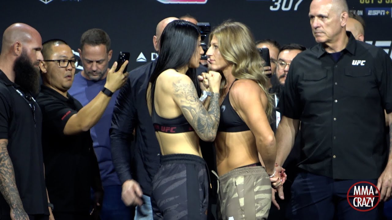 UFC 307: Ketlen Vieira vs. Kayla Harrison Weigh in Face Off