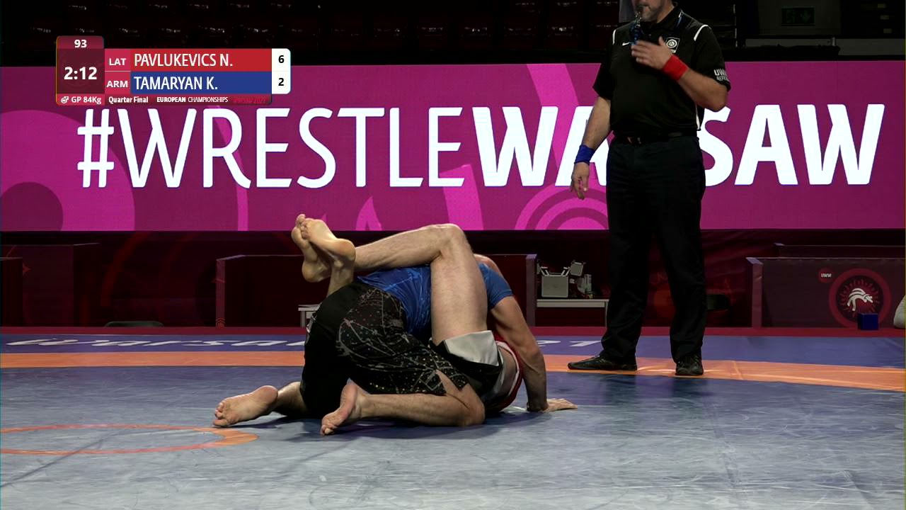 1/4 Men's GP No-Gi - 84 kg: N. PAVLUKEVICS (LAT) v. K. TAMARYAN (ARM) background