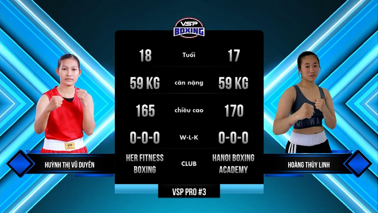 Huỳnh Thị Vũ Duyên vs Hoàng Thuỳ Linh - Hạng 59kg l VSP Pro Boxing
