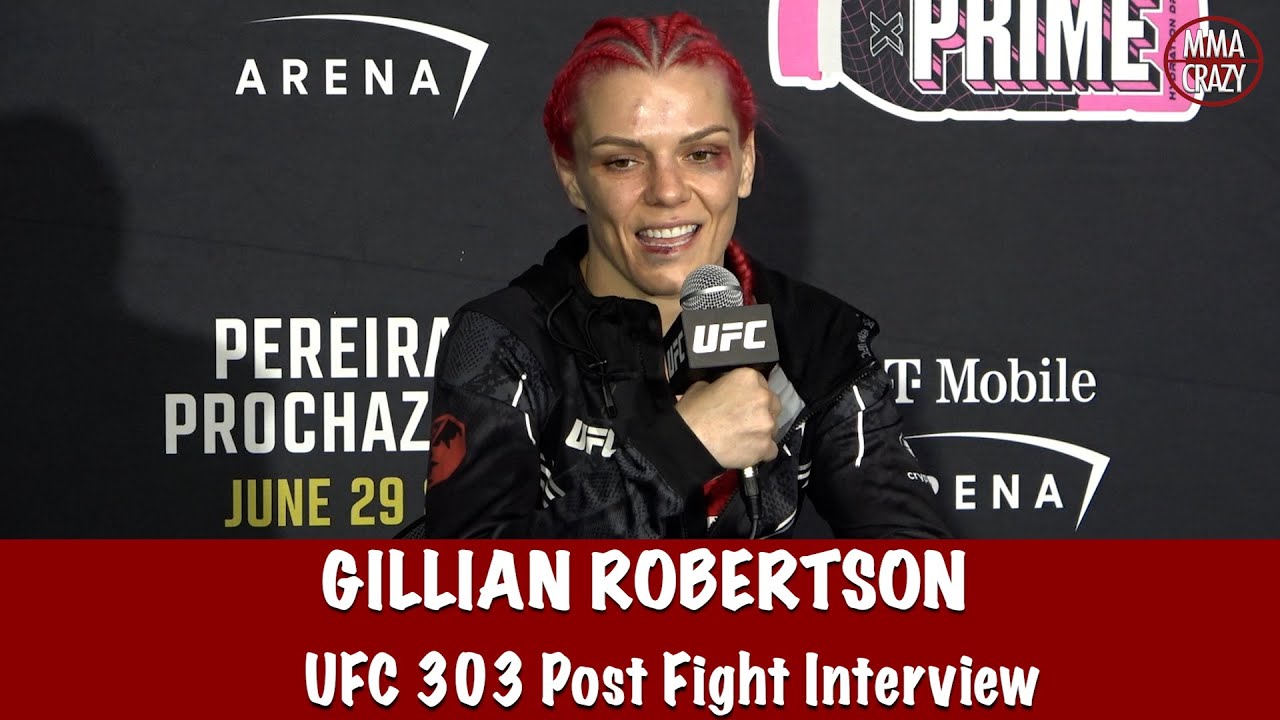 Gillian Robertson on dominate win over retiring Michelle Waterson- Gomez at UFC 303 background