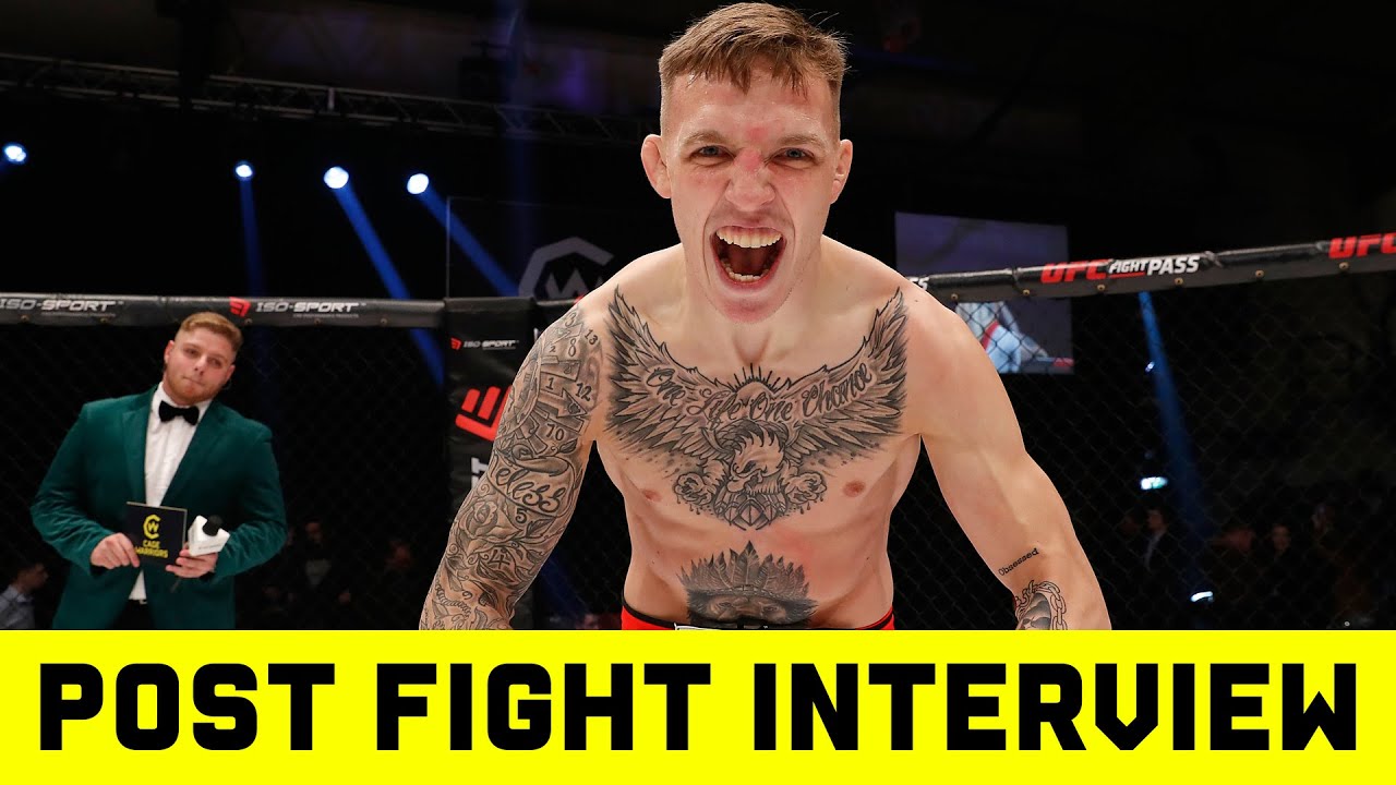 Rhys McKee post fight interview at CW 129