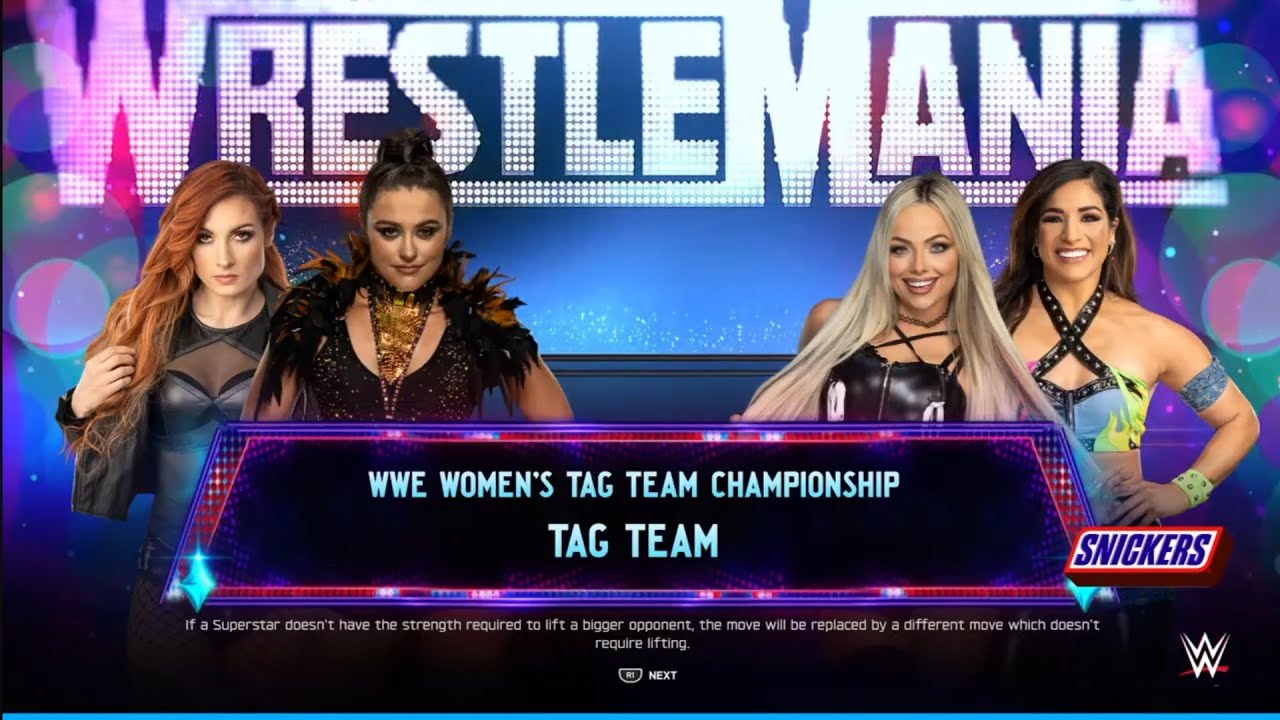 Lynch & Valkyrie vs Morgan & Rodriguez. WrestleMania 41. WWE 2K25