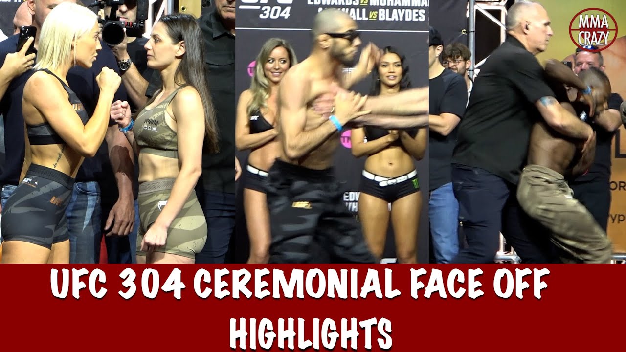 UFC 304: Ceremonial FINAL Face off Highlights background