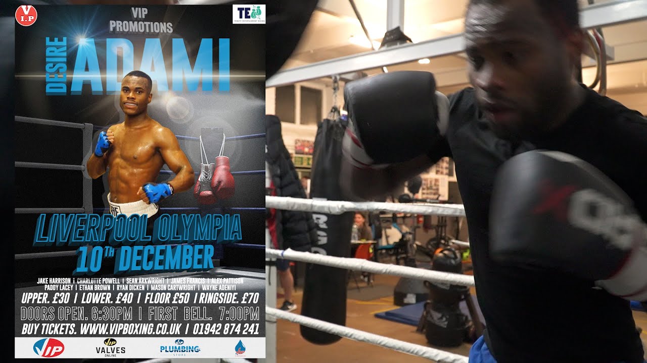 Our Italian scouser Desire' Adami returns for fight No 3 back a the Olympia on Dec 10th background
