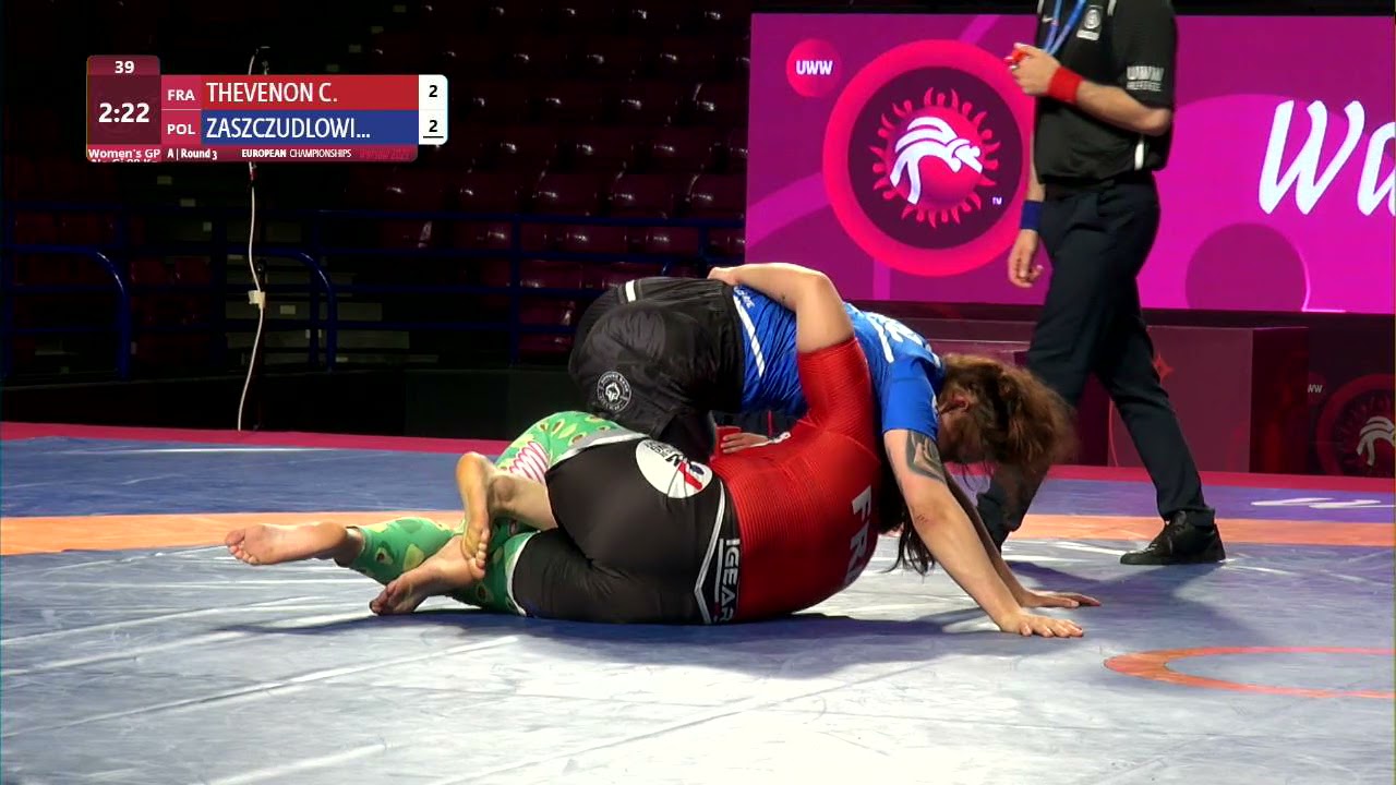 Round 3 Women's GP No-Gi - 90 kg: C. THEVENON (FRA) v. M. ZASZCZUDLOWI (POL)