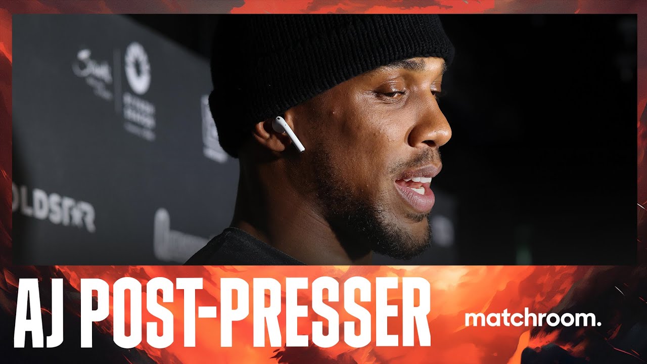 "I'll Be Fitter, Stronger & Smarter" Anthony Joshua On Francis Ngannou background