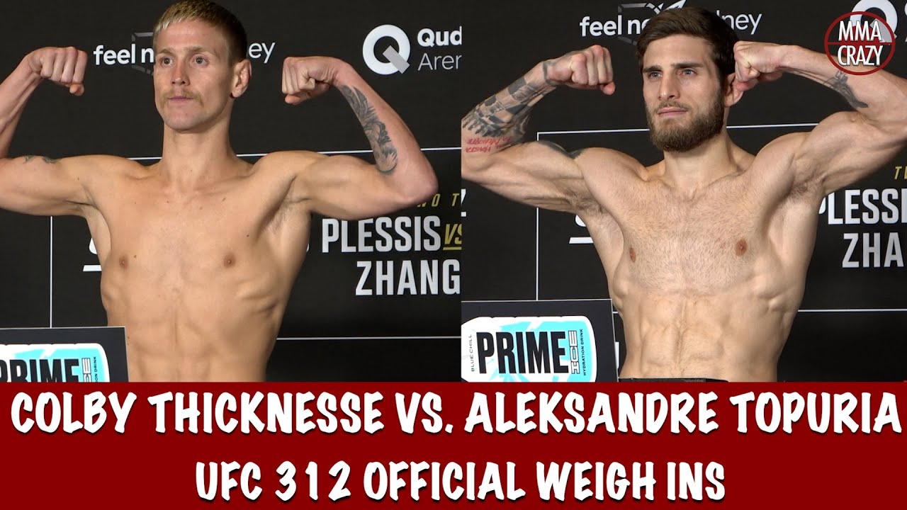 Aleksandre Topuria Supporters SING as he weighs in for UFC 312 background