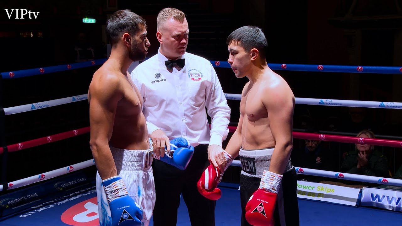 Efstathios Antonas v Rustem Fatkhullin at Liverpool's Olympia on 10.12.22 background