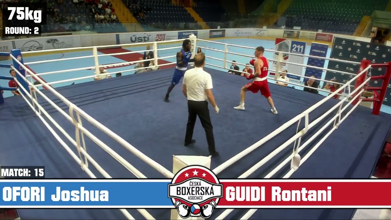 Joshua Ofori (CAN) vs. Gabriele Guidi Rontani (ITA) Grand Prix Ústí nad Labem 2025 Final (75kg) background
