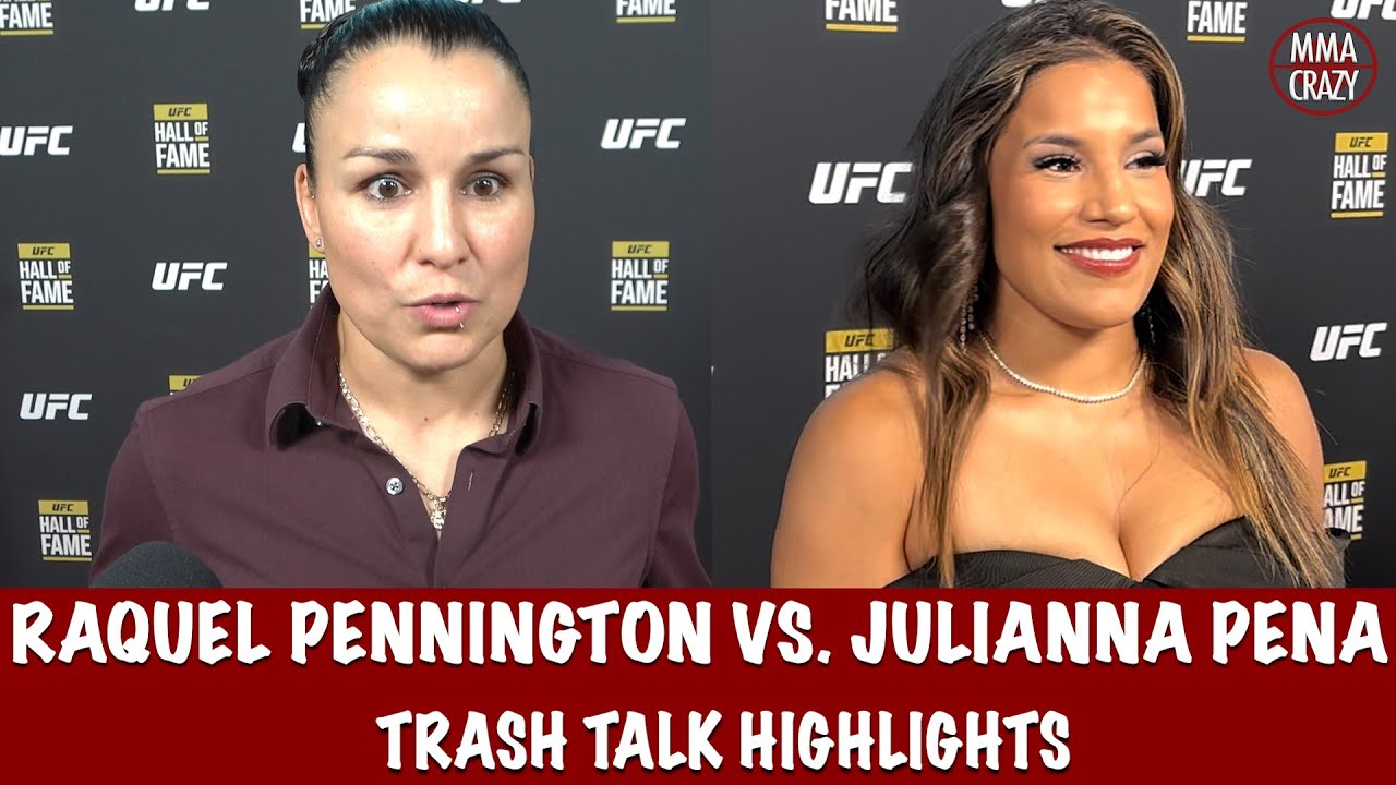 Raquel Pennington vs. Julianna Pena Trash Talk Highlights UFC 307 background