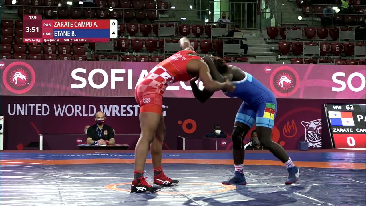 Qual. WW - 62 kg: A. ZARATE CAMPB (PAN) v. B. ETANE NGOLLE (CMR) backdrop
