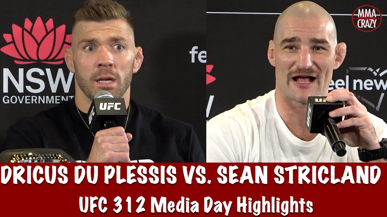 UFC 312: Dricus Du Plessis & Sean Strickland 2 Media Day Highlights