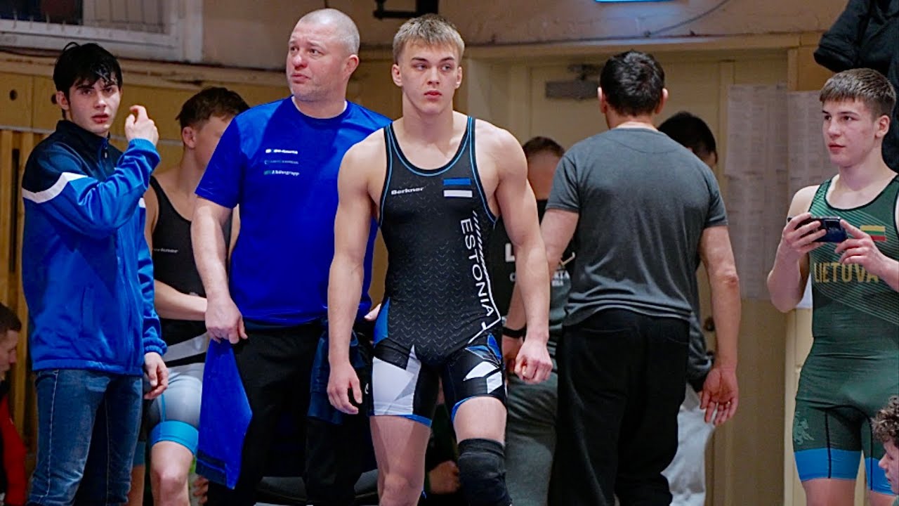 U17 B. Bubelevicius (LTU) vs M. Ärmus (EST) 80kg final. Youth boys greco-roman wrestling. backdrop