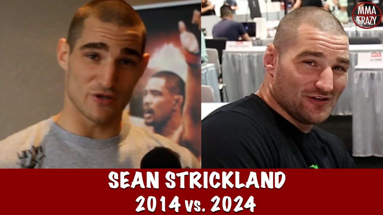 Sean Strickland 2014 vs. 2024 comparison background