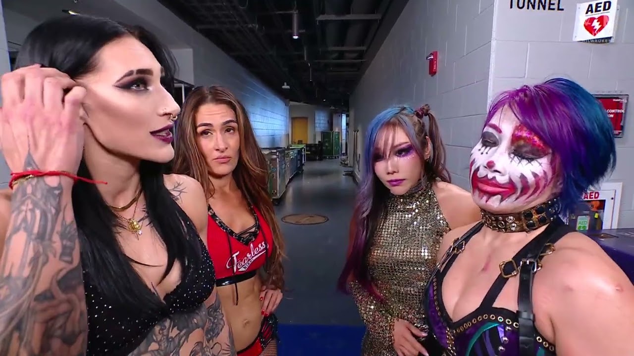 Asuka has a problem with Rhea Ripley and Nikki Bella | Raw Sep 8, 2025 background