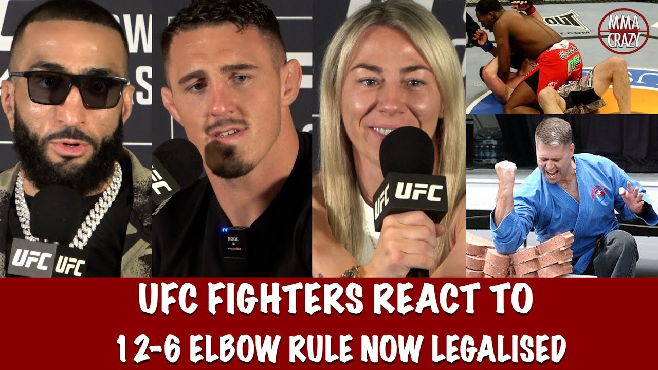 UFC Fighters Reacts to 12-6 elbow LEGAL RULE CHANGE background