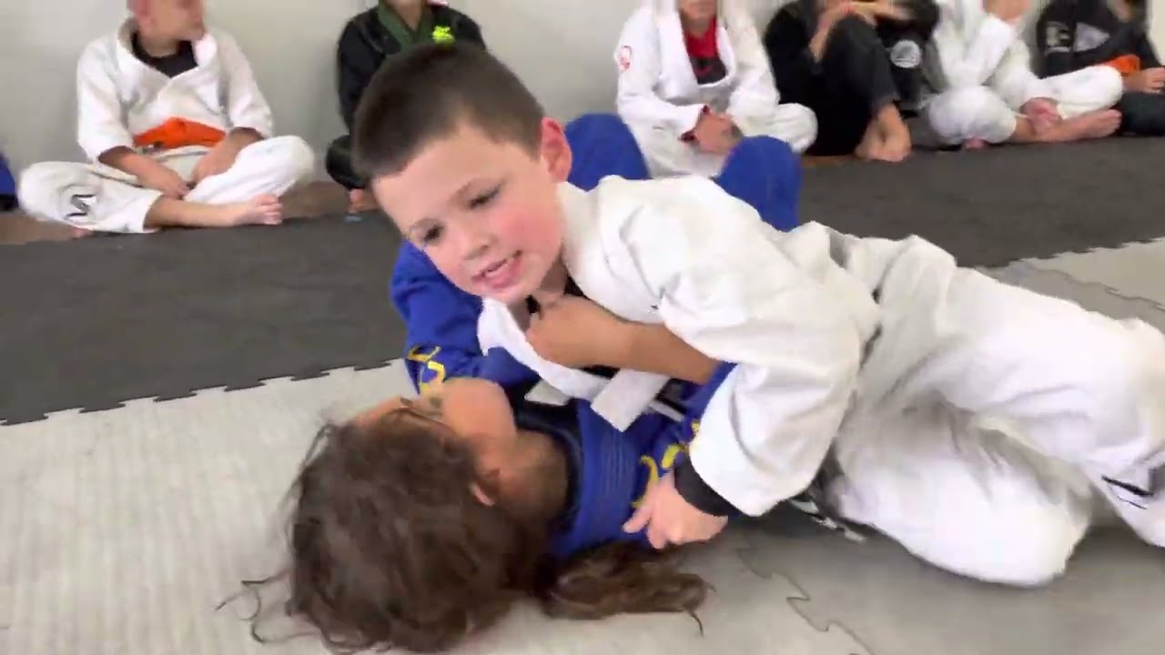 5 Years Old Testing for BJJ Grey Belt backdrop