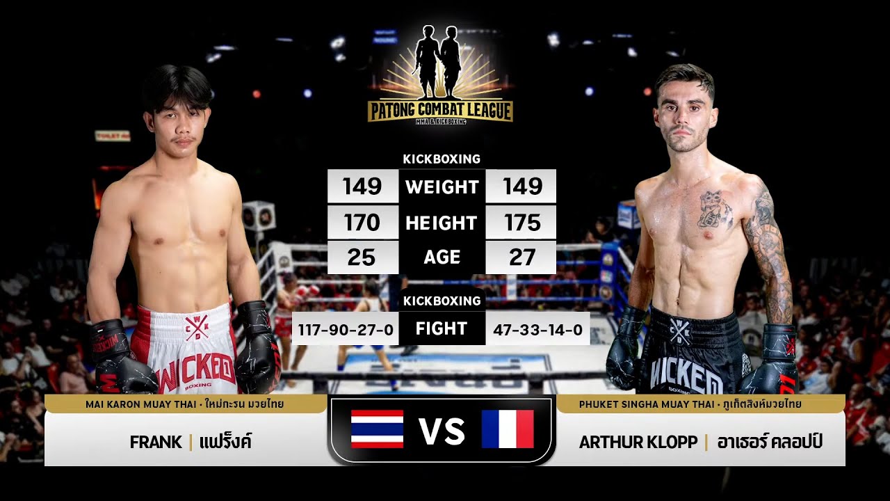 FRANK MAI KARON VS ARTHER KLOPP PATONG COMBAT LEAGUE MMA & KICK BOXING 13 APRIL 2025 backdrop