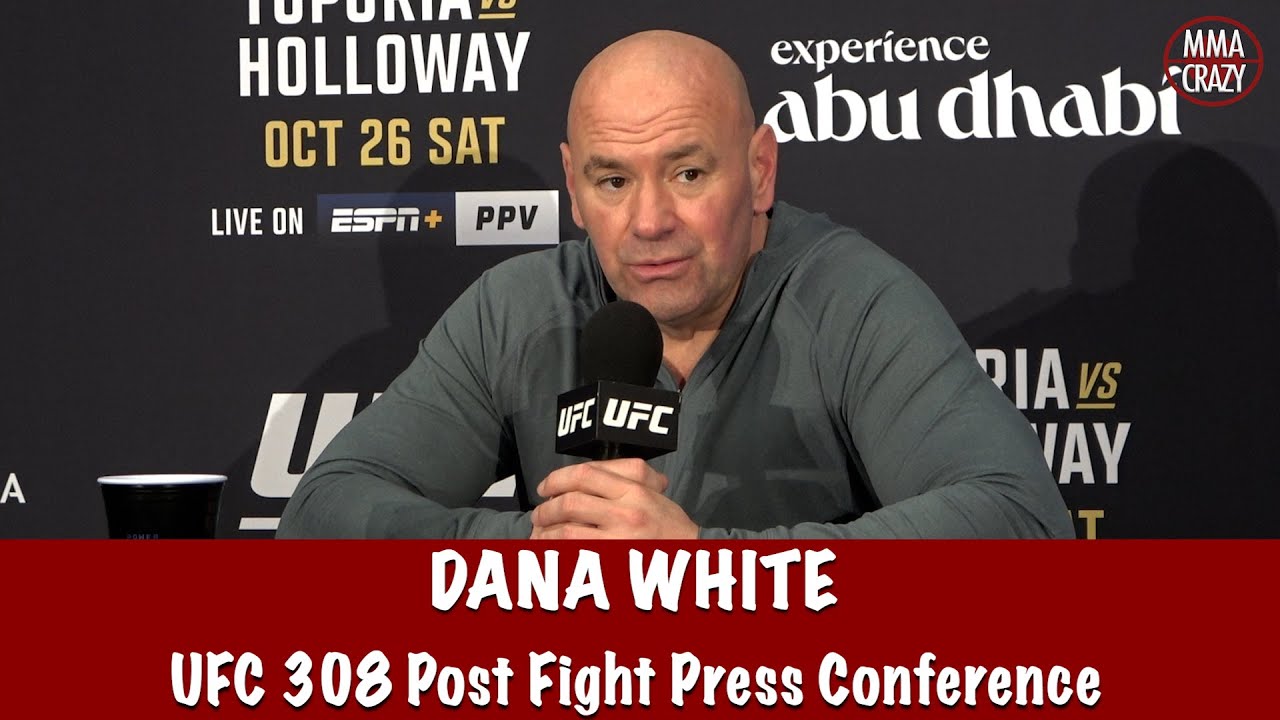 Dana White Reacts to Khamzat Chimaev jaw crank & Ilia Topuria KO Max Holloway at UFC 308